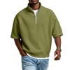 Men's Casual Quarter-Zip Short-Sleeve Top
