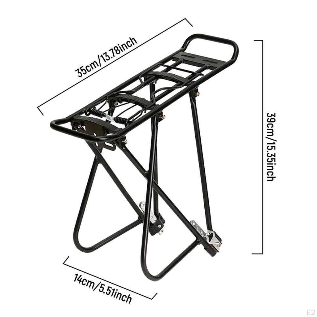 Rear Bike Rack Bicycle Carrier 55 lbs Capacity Easy to Install Mountain Road