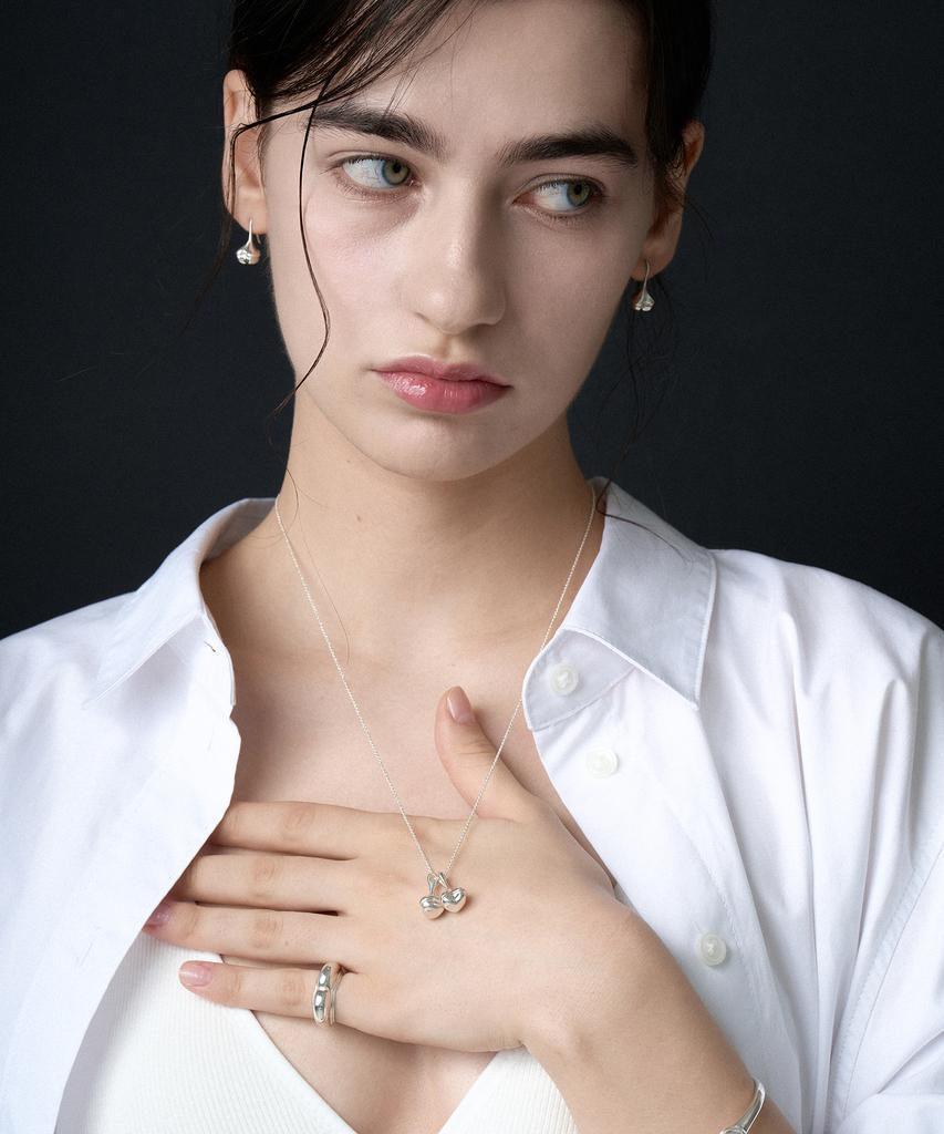 Tierno N.022/Twin Heart Necklace