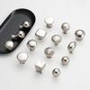 French Titanium-Silver Cabinet Door Handle Solid Zinc-Alloy Cupboard & Wardrobe Pulls Single-Hole Drawer Knob Furniture Handle