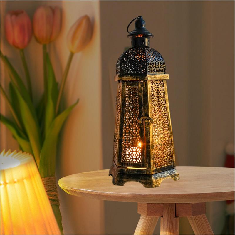 Fyrlykt i marokkansk stil vintage lysestake dekorativ dekorativ lysestake i landlig stil