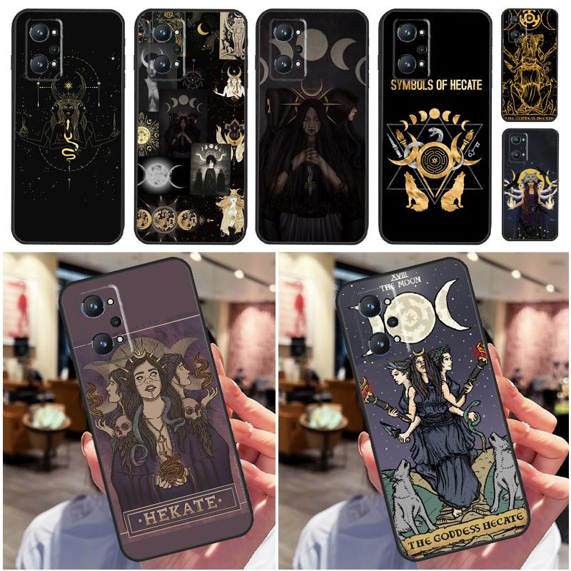 Triple Moon Goddess Hecate Tarot Card For OPPO Realme C33 C55 C35 C31 C30 C21Y C25 C11 C15 GT Neo 5 3T 2T 9 10 11 Pro Plus Case
