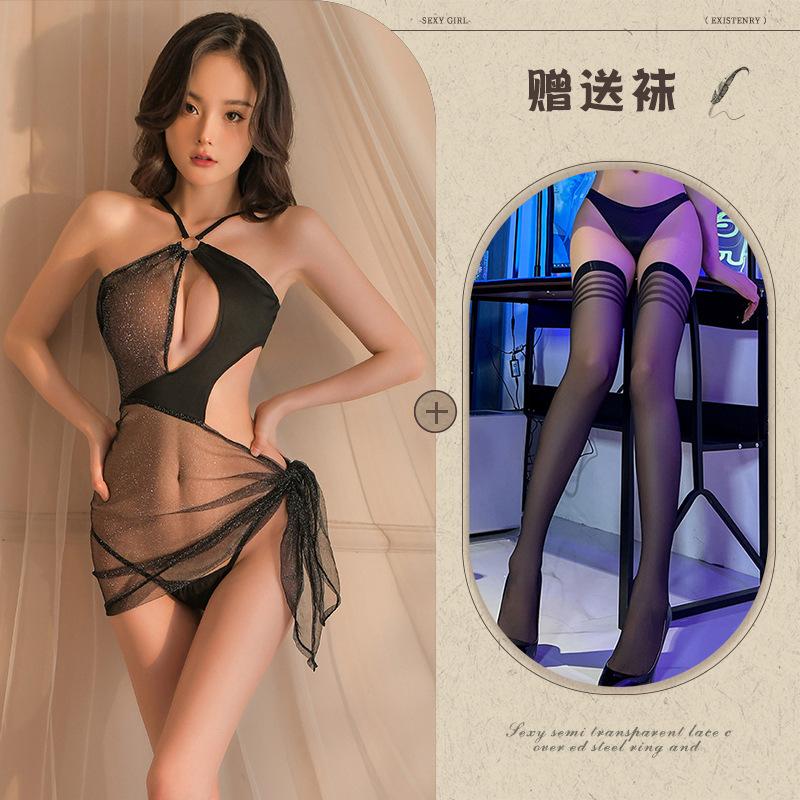 Flash girl sexy underwear women's sexy perspective temptation mesh yarn slim and thin direct sales