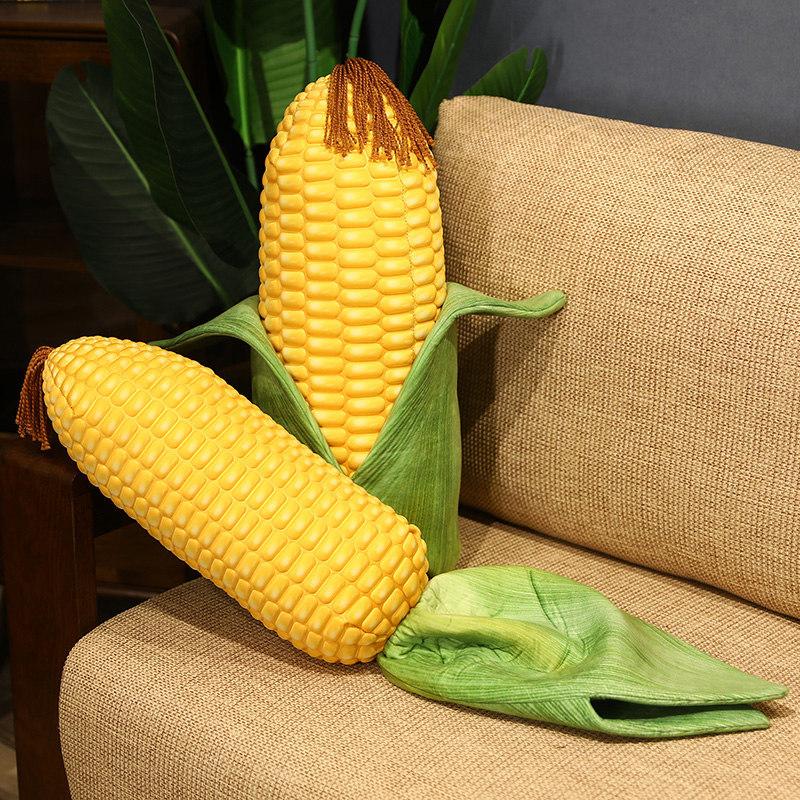 Creative Simulation Grilled Corn Doll Plush Toy Doll Corn On The Cob Throw Pillow Funny Trick Girl Doll