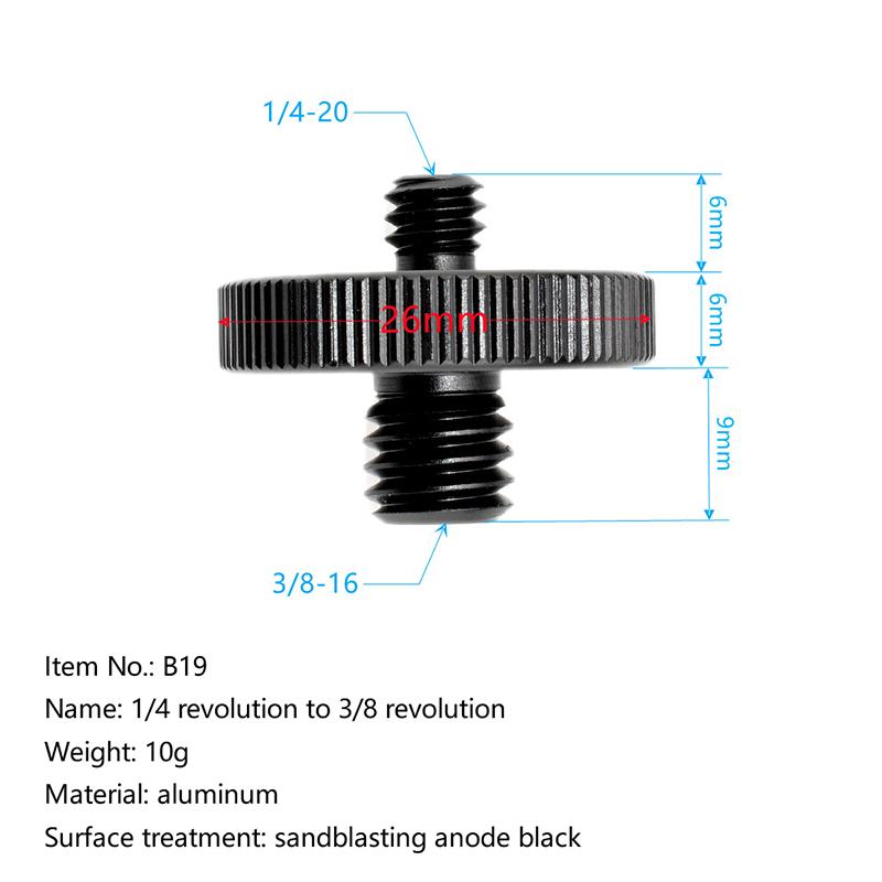 1pc Universal Camera Conversion Screw 1/4 Male To 3/8 Dual Nuts Tripod Mount Screw Quick Release Camera Screws Mount Adapter