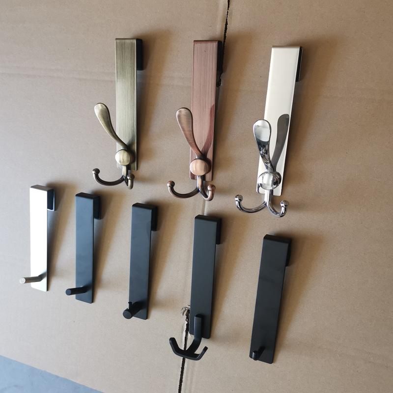 Stainless Steel Wall Mounted Eco-Friendly Bathroom Door Rack Hooks and Glass Wall Hook for Clothing In Home and Hotel
