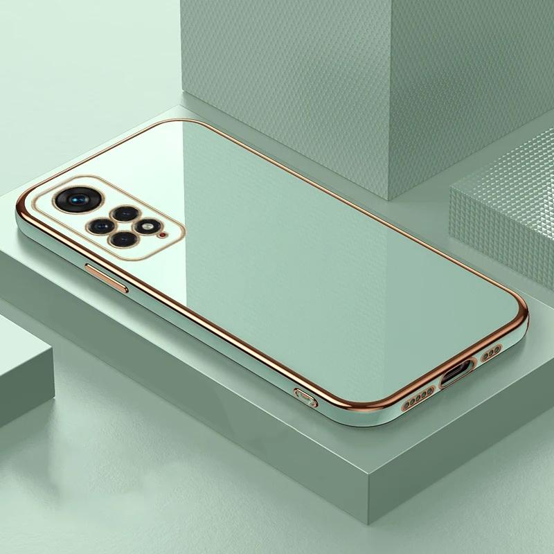 Glossy Plated Phone Case For Xiaomi Redmi Note 8 Pro 11 11S 10 10S 10C 10A 9S 9T 9C POCO X3 X4 Pro 11T 12Lite Plating Silicone Protector Cover