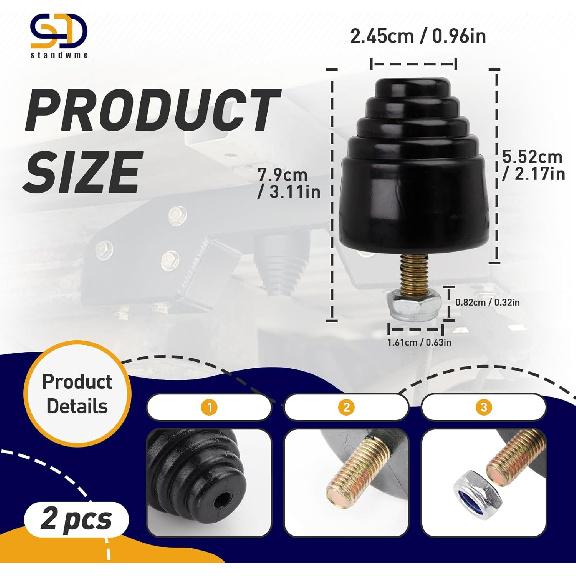 2 PCS Suspension Bump Stop 9.9101G Universal Bump Stops Kit-All Purpose Bump Stop for Cars, Trucks and Off-Road Vehicles