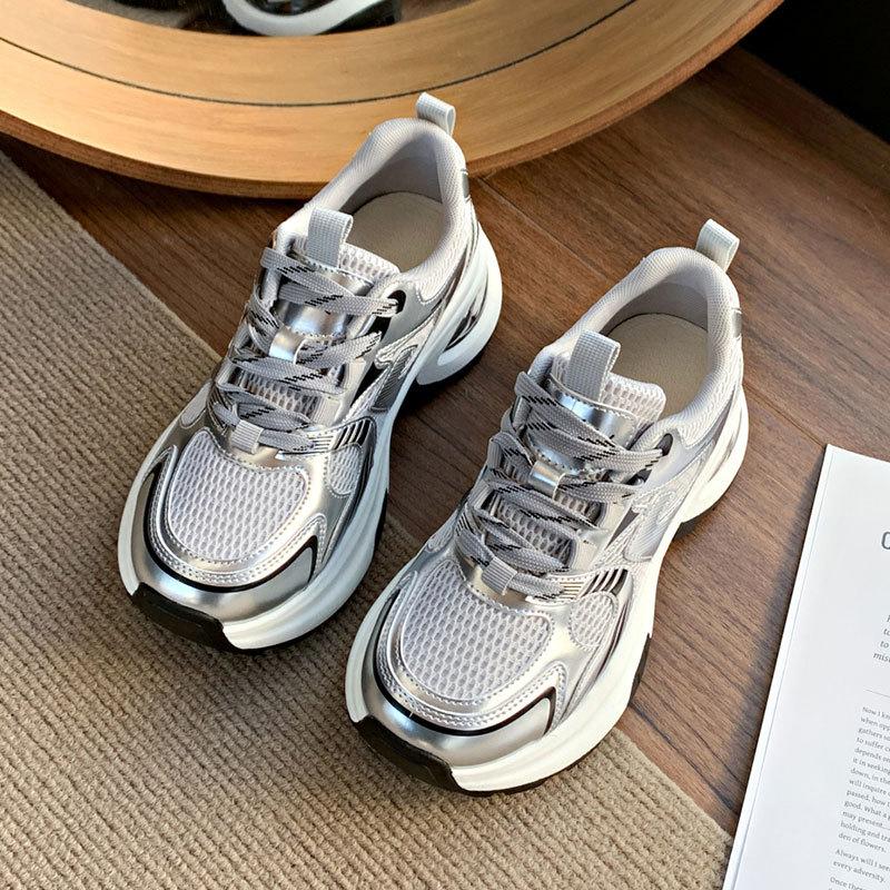 Platform Casual Sneakers Ins New Spring and Autumn Fried Street Dad Shoes Women's Shoes