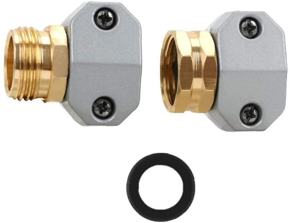 American Garden Heavy Duty Hose Repair Connector Set: Male & Female