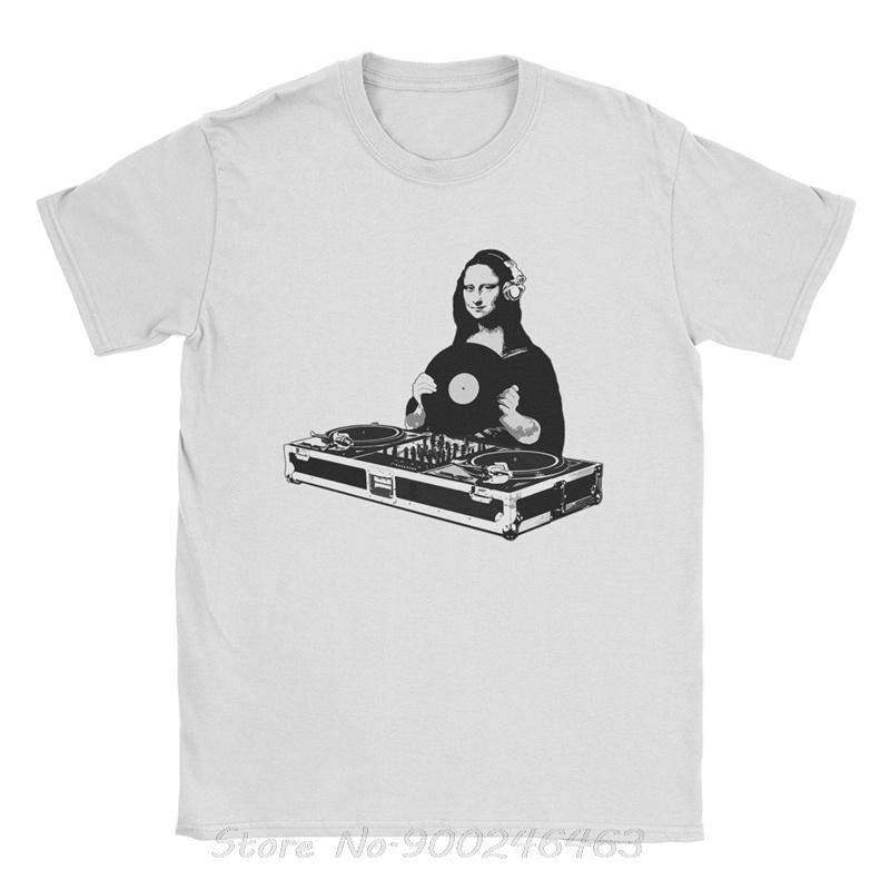 Unisex DJ Mona Lisa T Shirt Cotton Clothes Short Sleeve Oneck Tee Gift Idea TShirt Oversized Tshirt Streetwear Unisex Clothing S
