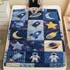 1 Manta de Franela con Estampado Espacial, Alta calidad Cómoda para Todas las Estaciones, Decoración del Hogar, Calidez y Confort, Perfecta para Regalos de Navidad W160