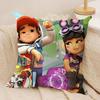 S-Subway Surfer Game Cushion Cover Silky Short Plush Invisible Zipper Dustproof Sofa Pillow Case For Home Decor