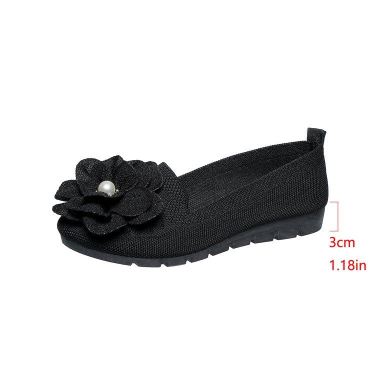 Comfortable Work Shoes Women 2024 Spring Women's Flat Shoes Non-slip Soft-soled Lazy Shoes Lightweight Breathable Walking Shoe