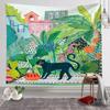 Tapestry Rei Animal Floresta Tigre Plantas Tropicais de Palmeira & Flores Tapestry Boêmio Decoração de Casa