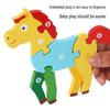 Wooden Traffic Animal Puzzle Blocks - Educational Early Learning Toy for Children and Babies