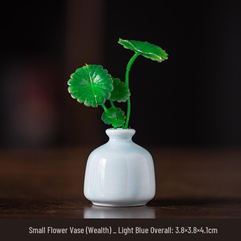 Creative Mini Ceramic Desktop Vase: Small Flower and Green Plant Hydroponic Bonsai Ornament for Indoor Decoration