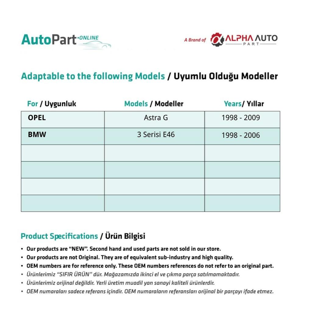 Sada zamykání střešního okna - pravý-levý - pro BMW E46, Opel Astra G