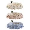 Flower Pattern Printed Tablecloth Oil-proof Table Cover Rose Round Table Cloth  Home Decoration