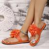 Fashion Women Slippers Fashion Lightweight Slippers Women Outdoor Vacation Slip-on Flat Shoes Ladies Summer Flower Sandals Slides Women