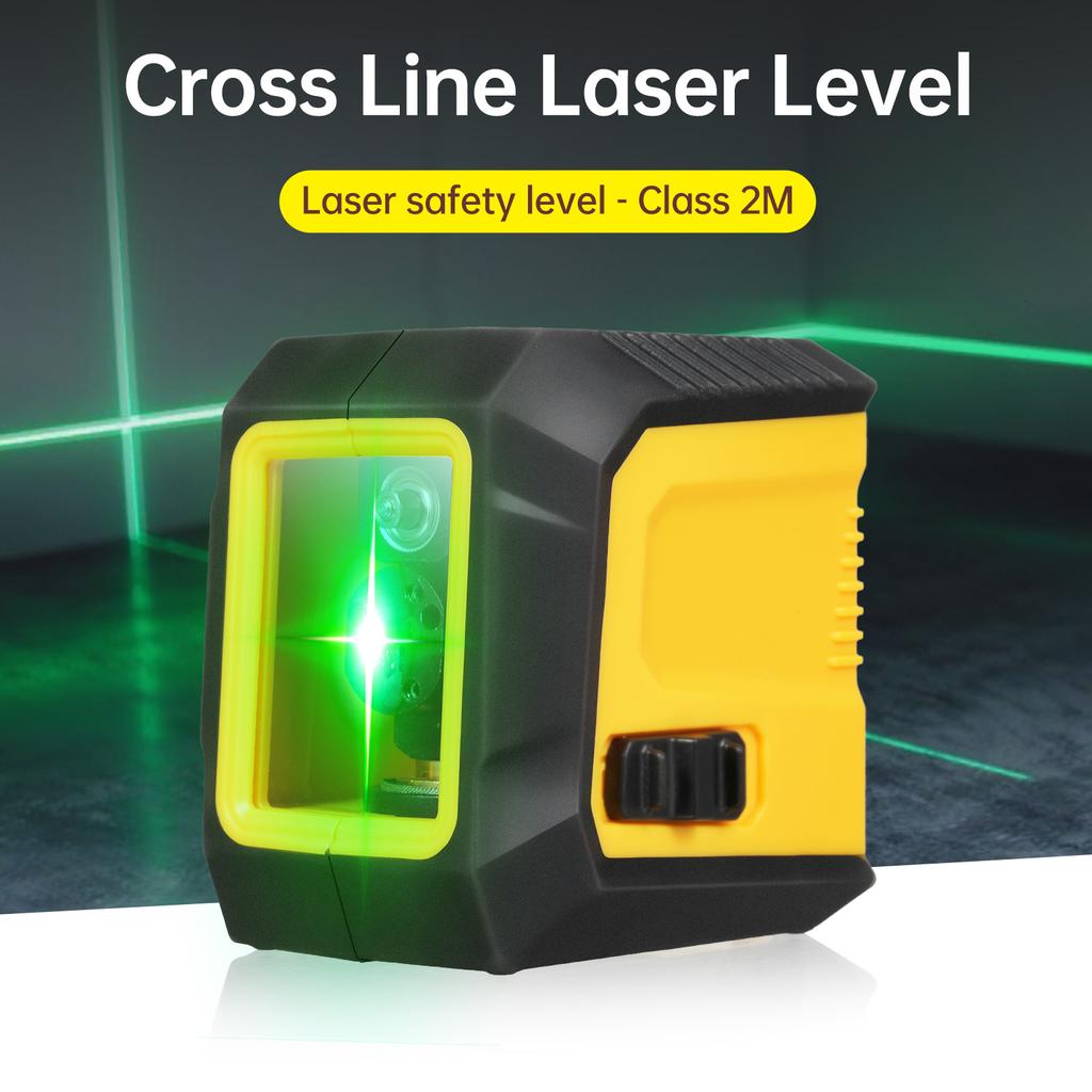 Laser Level with Tripod Cross Line Laser with Self Leveling Green Beam Horizontal and Vertical Adjustable Brightness