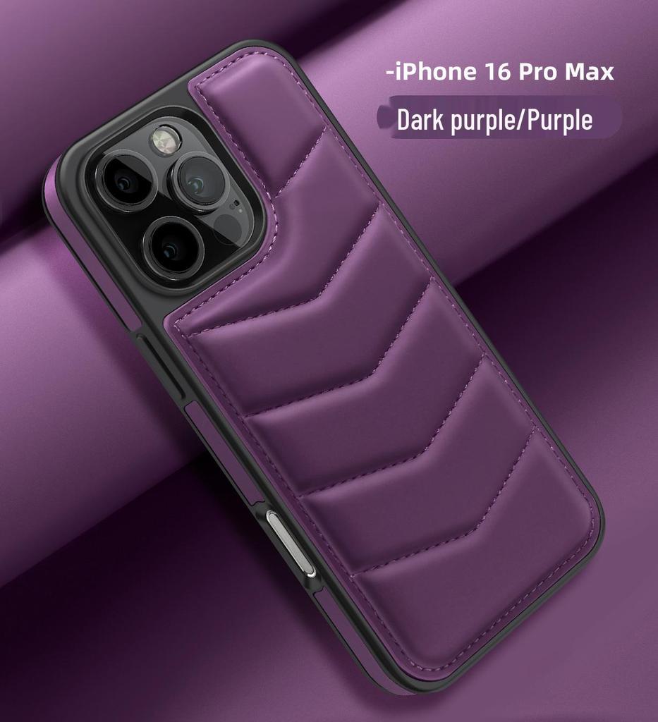 Apple 16 Pro Max Phone Case with Invisible Stand, Magnetic iPhone 15 Card Slot, and Leica Down Jacket Design.