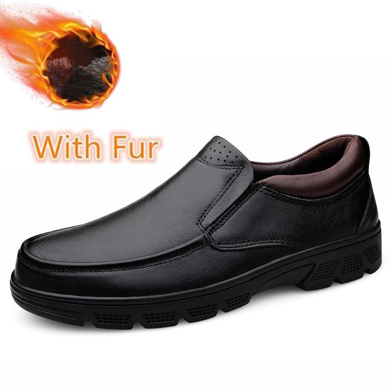 Fashion Fashion Genuine Leather Mens Shoes Business Casual Men Boat Shoes Classic Comfortable Male Sneakers Soft Office Outdoor Footwear