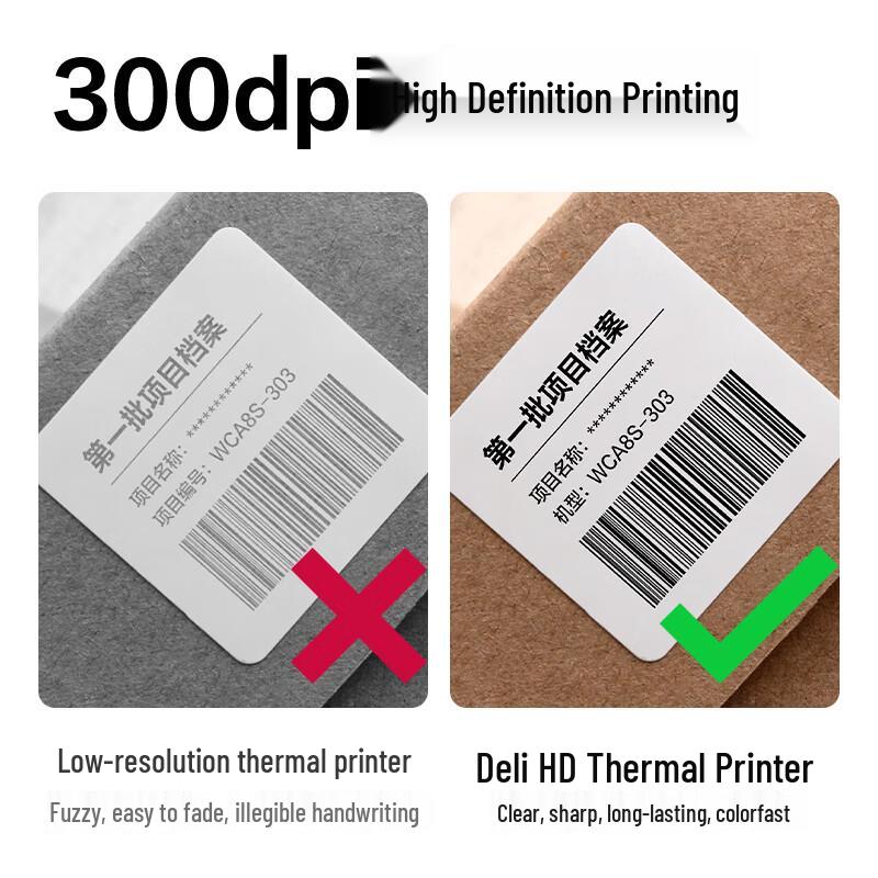 Deli DL-320 Pro Thermal Label Printer CN plug (adapter included)