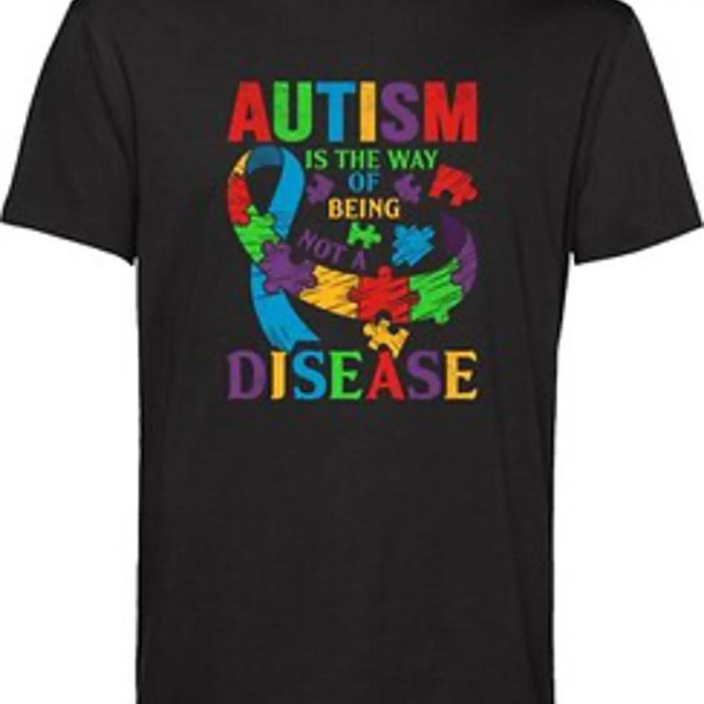 Autism Awareness T Shirt Autistischer Zitat Satz Monat Geschenk Top Vintage Casual Stylish Fashion Breathable Unisex