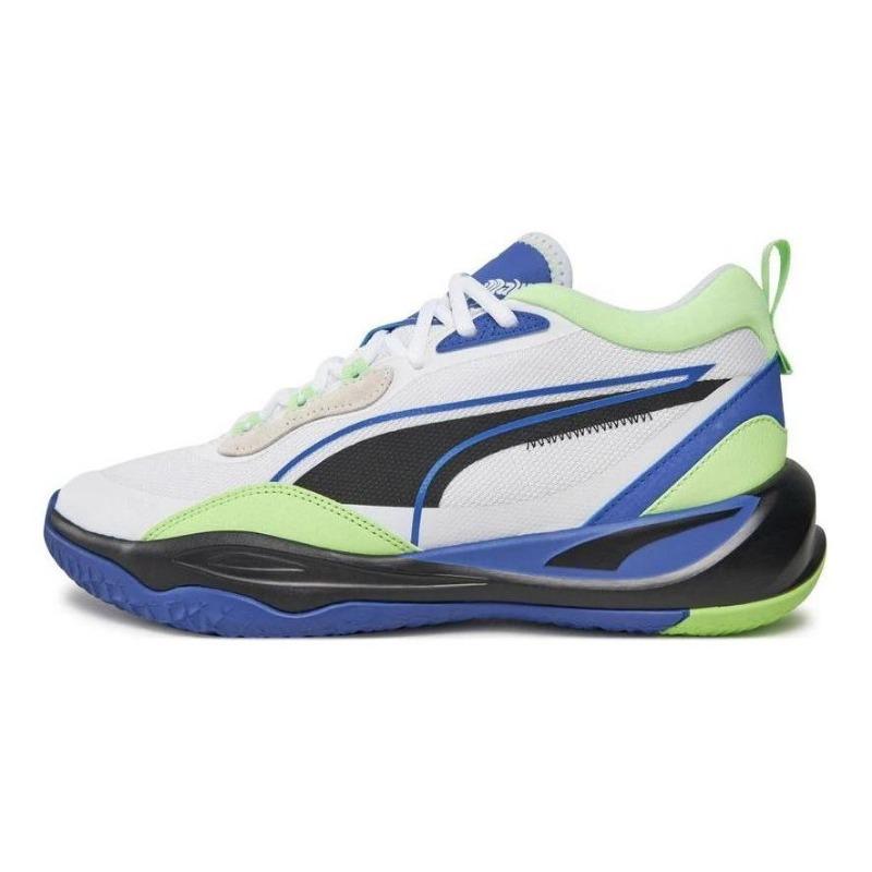 PUMA Playmaker Versatile Trendy Cushioned Wear-resistant Mid Lifestyle Shoes Unisex Blue Green 385841-11 41