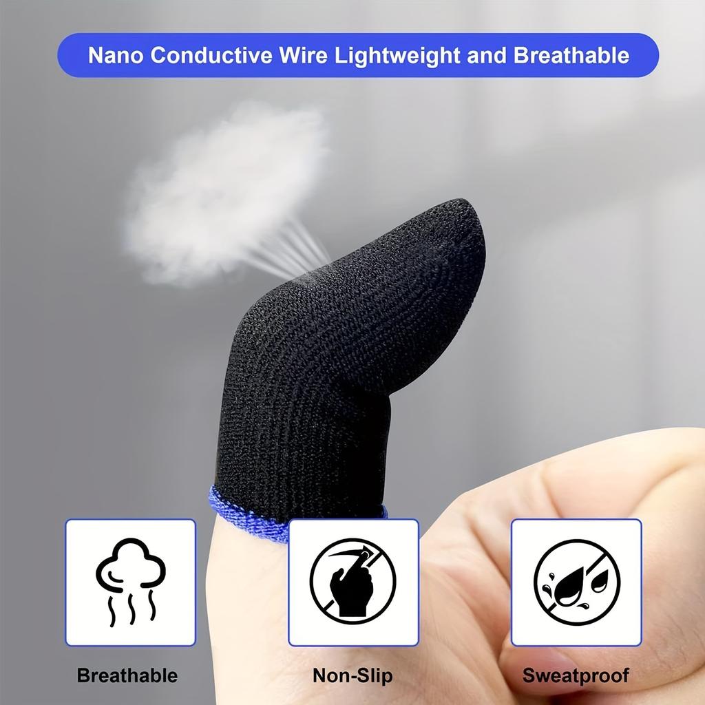 40 Pezzi Manicotti per Dita Guanti per Punta delle Dita Gioco Mobile Antiscivolo Touch Screen Traspiranti Gaming Punta delle Dita Touch Screen Sensibile Gaming