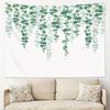 1pc Green Leaf Tapestry Wall Hanging Tropical Eucalyptus Leaves Watercolor Plants Flowers Succulents Simple Exquisite Tapestry