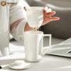 Creative White Ceramic Tea Mug with Infuser