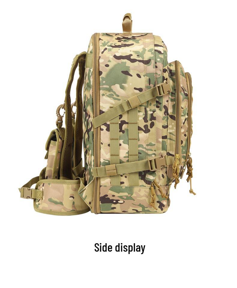 Herrarnas 60L Utbyggbara Taktiska Bergsklättringsryggsäck - Andningsbar & Stor Kapacitet