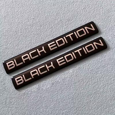 2 Stück Schwarze Edition 3D Auto Karosserie Emblem Limitierte Edition Aufkleber Kofferraum Emblem Aufkleber Zubehör für Auto Motorrad Fahrrad