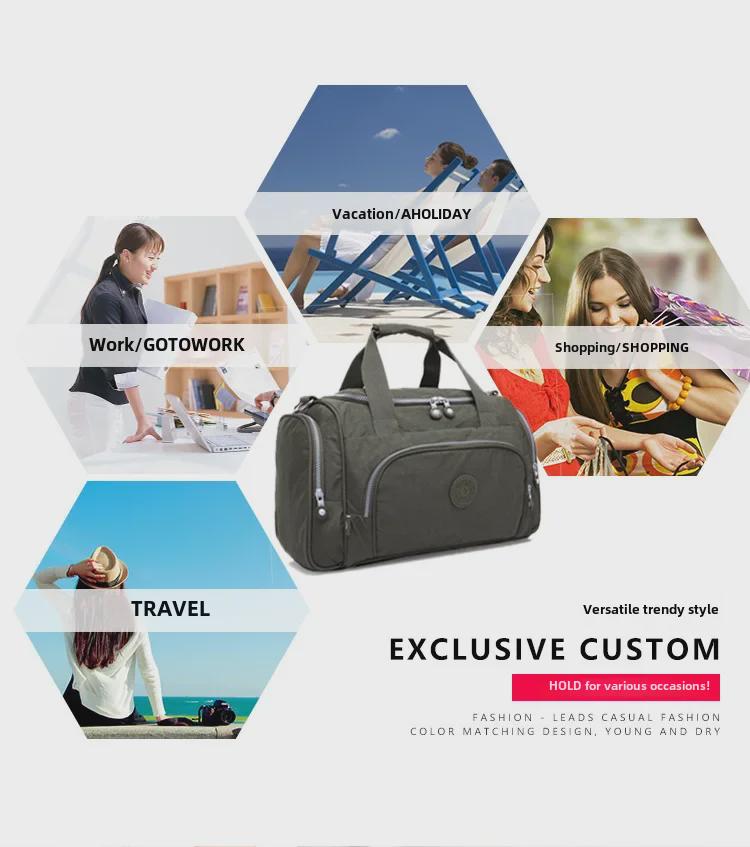 Premium Nylon Travel Bag - Lightweight, Large Capacity, Durable, Dual-Purpose Single-Shoulder Design