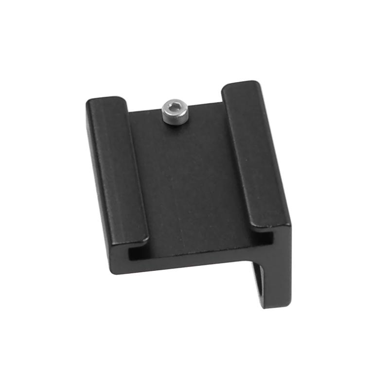 Camera Cold Shoe Mount Adapter 90 Degree Angled for DSLR Attach to Side Cage Connector Quick Release L Bracket Plate