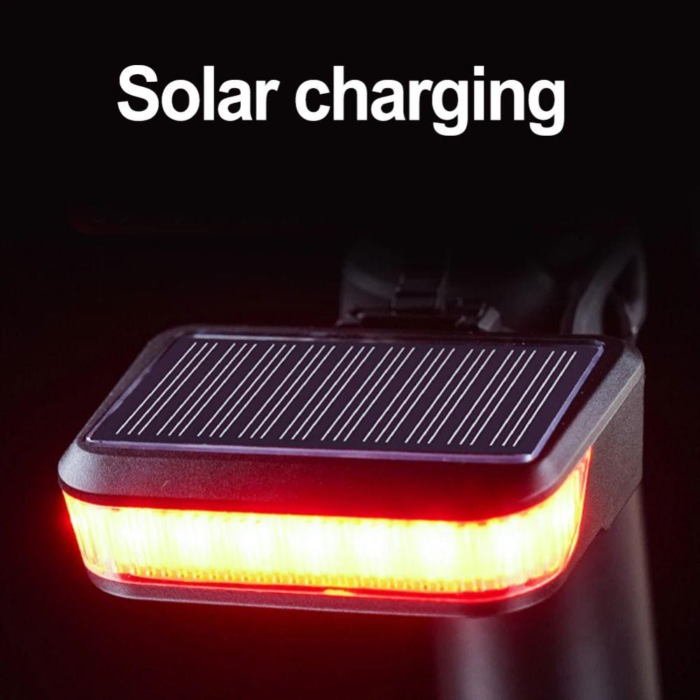 Foldable Bike Solar Taillights Waterproof Emergency Warning Lights  Mountain Road Bike