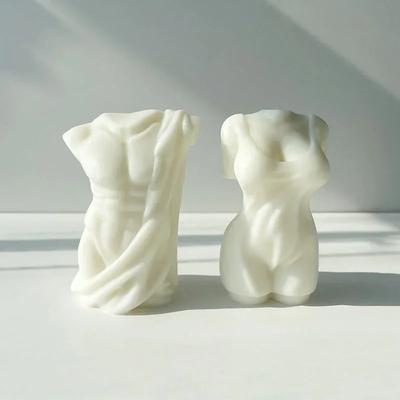 Sculpture Torso Mold Human Candle Mold DIY Body Abdominal Muscle Man's Statue Plaster Sculpture Male Silicone Mold