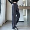 2024 Plus Size Fleece-Lined High Waist Wide Leg Pants for Women - Slimming Casual Autumn Winter Wear