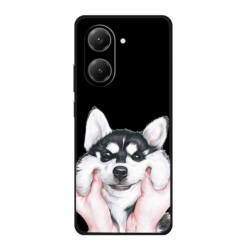 Black Silicone Case For Xiaomi Poco X7 Pro M7 4G Plus Case Cartoon Soft TPU Back Cover For Poco C71 Redmi A5 4G Phone Case C 71