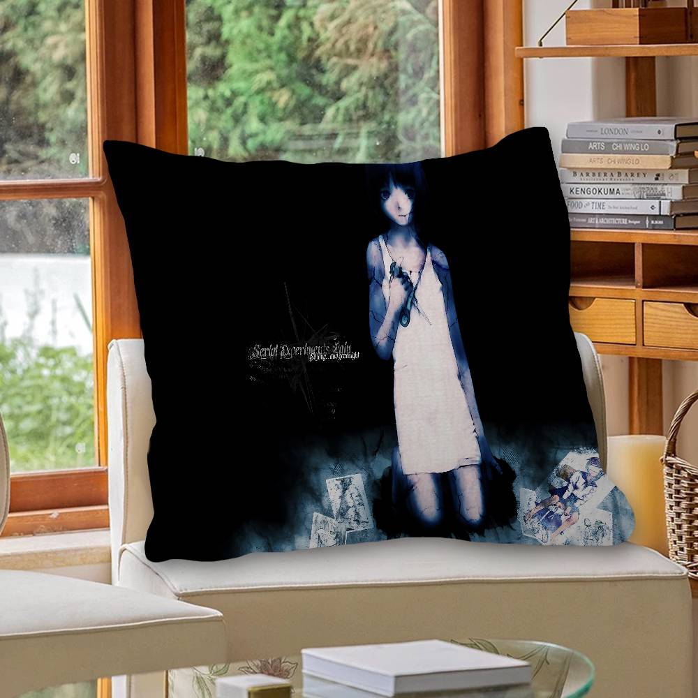 Serial Experiments Lain Anime Pillow Gift Home Office Decoration Bedroom Sofa Car Cushion Cover Case 45x45