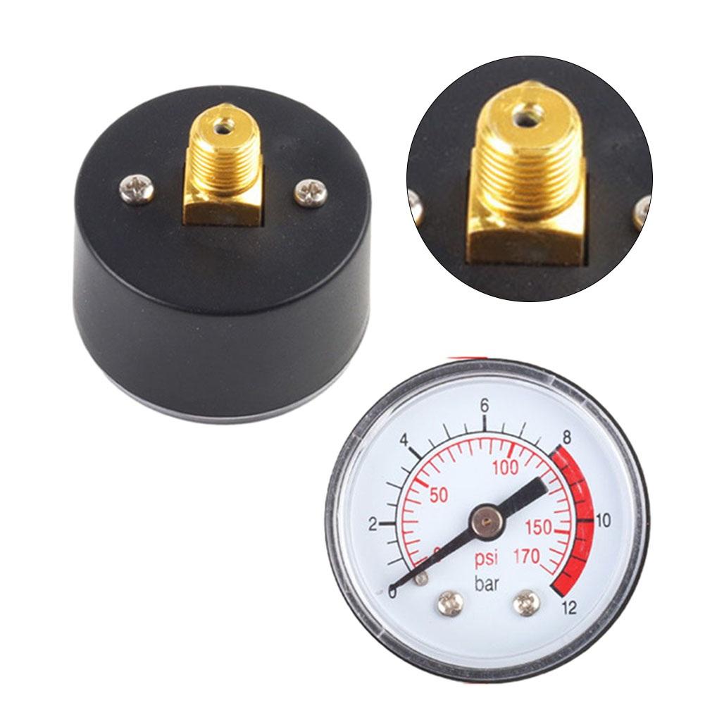 0-12Bar Pressure Gauge Pneumatic Pressure Gauge For Industrial Use 39 X 41mm Size Reliable Male Thread Connection Large Dial