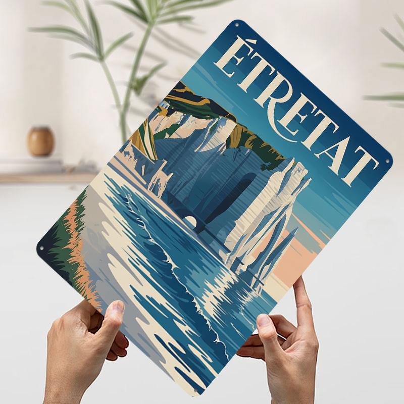 

tretat Cliffs Travel Poster Customized Wall Art Vintage Metal Signs Retro Tin Plaque for Man Cave Bathroom Decor Wand Deko 7.9x11.8In(20x30cm)
