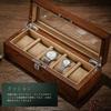 Solid Wood Watch Case for 5 Wooden Display Case with Transparent Collection Box for Men and Design with and Watches, Window, Cover, Women, Heavy-Duty