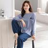 Pajamas Women'S Pure Cotton Long-Sleeved Women'S Cotton Thin Large Size Casual Autumn And Winter Can Be Worn Outside Loungewear