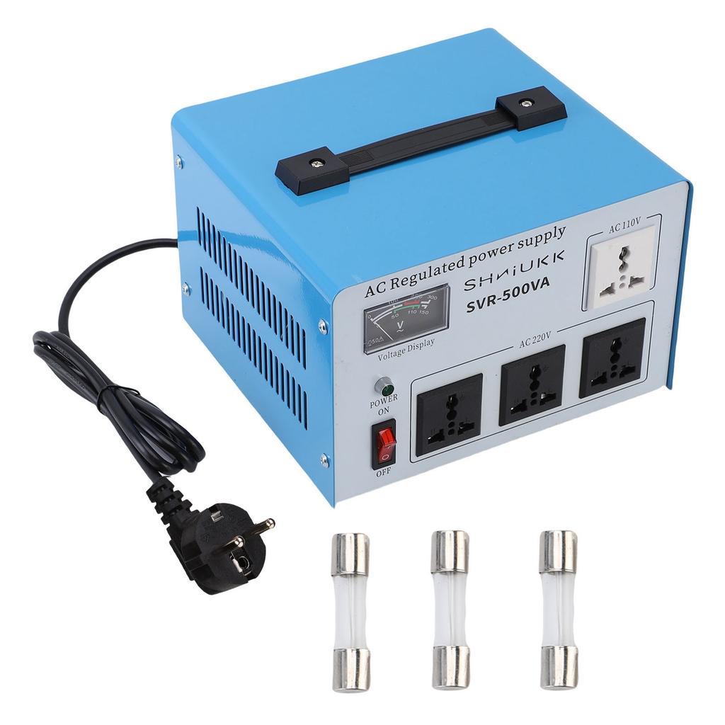 Spannungswandler 500W Automatischer Regler Einphasen-Stabilisator SVR 500VA 160 250V EU-Stecker
