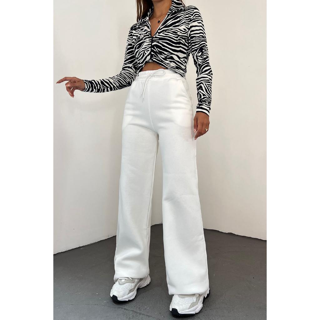 Women Black Floard Winter High Waist Plenty Of Trotters Six