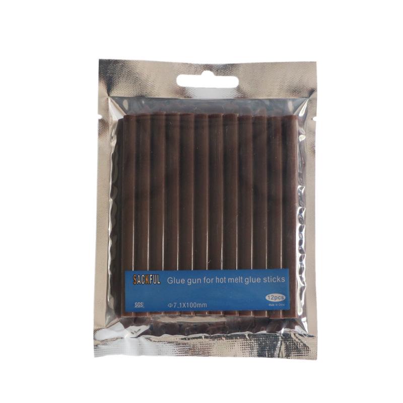 Black Amber Hot Melt Glue Sticks (7mm) for Hair Extensions - Temperature Resistant, Compatible with Small Glue Guns