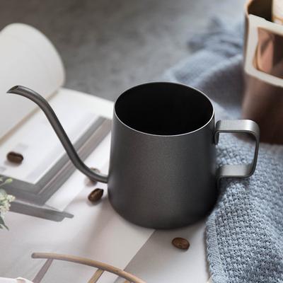 1 stücke Schwarz Kaffeekanne 304 Edelstahl Lange Schmale Auslauf Schwanenhals Wasserkocher Hand Drip Wasserkocher Gießen mit Abdeckung 350/ 600 ml Kaffee Teekanne